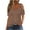 Brown, variant on Jsaierl Cold Shoulder Tops for Women 2025 Summer Hollow Out Eyelet Short Sleeve T Shirts Going Out Blouses Ladies Tunic