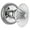 Bright Chrome, variant on Grandeur Burgundy Crystal Door Knob with Newport Plate