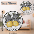thumbnail image 2 of CURLYOOT Round Rug 3ft Watercolor Lemon Fruit Pattern Area Rug, Washable Circle Mat Non Slip Floor Carpet Mat, Soft Indoor Rugs for Entryway Living Room Dining Room Bedroom, 2 of 7