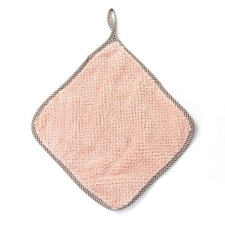 

FaLX Kitchen Hanging Coral Fleece Dish Washing Cleaning Cloth Soft Wipe Sponges Rag