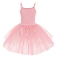 thumbnail image 3 of IBTOM CASTLE Toddler Kid Girls Sequins Fringes Camisole Ballet Dance Dress Glitter Feather Tutu Skirted Leotard Ballerina Dancewear 5-6 Years Pink, 3 of 8