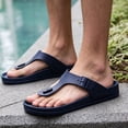 thumbnail image 7 of CHICVOMEY Flip Flops for Men Arch Support Rubber Sole Lightweight Non Slip Slip on Open Toe Flat Sandals Summer Beach Casual Slippers, 7 of 7