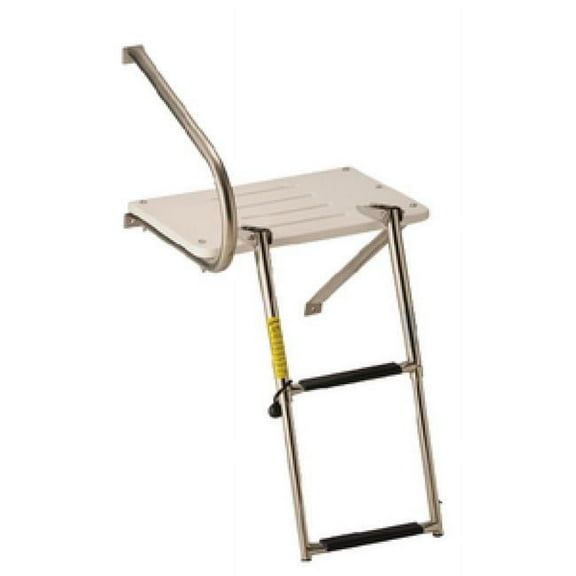 Garelick EEz-In Swim Platform with 2-Step Telescoping Ladder for Boats with Outboard Motors