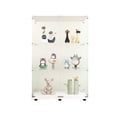 thumbnail image 3 of White glass cabinet with 3 shelves, stable design / Great for showing jewelry and bags, 3 of 6