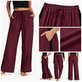 thumbnail image 5 of Aezemi Womens Summer Loose Drawstring Pants Elastic Waist Soft Comfy Palazzo Outdoor Casual Trousers Women Baggy Fashion Workout Walking All Match Bottoms with Pockets XL, 5 of 9
