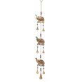 thumbnail image 2 of Artisan Variety 32.5 in Antique Copper Recycled Metal Elephant Wind Chime, Colorful Beads, 2 of 4