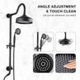 Matt Black Shower Head with Handheld Shower System with 8" Rainfall