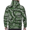 thumbnail image 7 of Lsque Green Snakeskin Pattern Casual Men's Hoodie,Hooded Sweatshirt with Kangaroo Pocket,Pullover Hoodie-4X-Large, 7 of 7