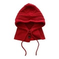 thumbnail image 1 of Wartleves Gorro pasamontañas a prueba de viento con cuello cálido y bufanda con capucha, gorro de punto, gorro tipo capa, 1 of 7