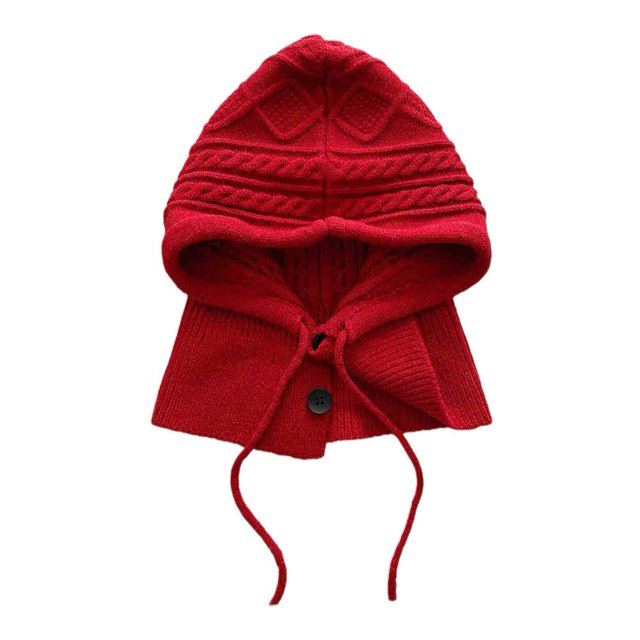 Wartleves Gorro pasamontañas a prueba de viento con cuello cálido y bufanda con capucha, gorro de punto, gorro tipo capa