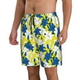 thumbnail image 2 of Goofa Lilies Flowers Printed Mens Swim Trunks Summer Quick Dry Short Beach Swimwear Bathing Suits-X-Large, 2 of 9