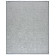 SAFAVIEH Natural Fiber Cinaed Geometric Sisal Area Rug, Light Grey/Grey, 6' x 6' Square