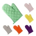 thumbnail image 3 of HEVIRGO Cotton Oven Mitt Heat Proof Resistant Protector Kitchen Cooking Pot Holder Glove,Grey, 3 of 8