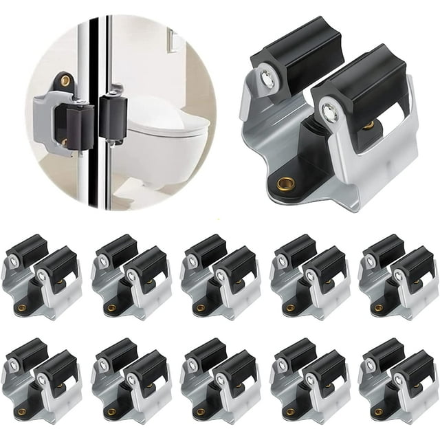 Paquete de 10 soportes para fregonas (negro), soporte para escobas montado en la pared para sistema de almacenamiento de garaje, cobertizo de jardín, lavadero, organización de la cocina del hogar, má