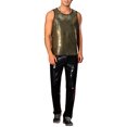 thumbnail image 2 of INSPIRE CHIC Men's Tops Sequin Crew Neck Sleeveless Metallic Tank Top S Light Golden, 2 of 5