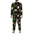 thumbnail image 7 of Salouo Halloween Print Button-Front Long Sleeve Pajama Set for Men, Soft 2Pjs Men's Long Sleeve Sleepwear -Medium, 7 of 7