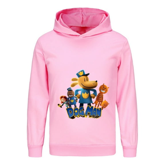 Dog Man Smiling Friends Group Kids Hoodie – Soft Comic Graphic Top for Boys & Girls