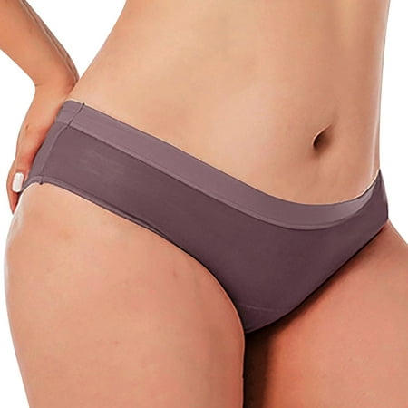 Alitao Period Underwear Cotton Underwear Womens Underwear Leak Proof Absorption Large Breathable Conservative Low Waist Fiber Physiological Pants Plus Size Underwear Panties for Women Coffee M