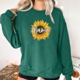 thumbnail image 4 of Mama Sweatshirts Culottes pour Femmes pour Femmes Chandail en Molleton Oversize Col Rond Coupe Ample Manches Longues Chandail pour la Fête des Mères TG Vert, 4 of 7