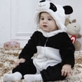 thumbnail image 7 of Cjfdfy Toddler Baby Boy Girl Fall Winter Clothes Newborn Infant Kids Halloween Panda Costume Warm Plush Hooded Romper One Piece Animal Outfit Long Sleeve Zipper Jumpsuit, 7 of 7