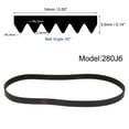 thumbnail image 2 of 280J6 Rubber Poly V Belts, 6 Ribs PJ V-Ribbed Belt 28" Length x 0.55" Width x 0.14" Thick, 3 Packs, 2 of 5