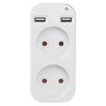 thumbnail image 1 of European Power Adapter Plug Double Socket Dual USB Socket Outlet Strip EU Plug, 1 of 3