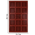thumbnail image 3 of Fzsteel 15-Cavity Food-Grade Silicone Baking Mold, 15-Link Rectangular Chocolate Molds for Candy Protein Bars, Heat Resistant & Dishwasher Safe, 3 of 6