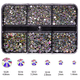 thumbnail image 2 of FloreceBien Diamantes de imitación de tamaño mixto con parte trasera plana, gemas de cristal redondas sin fijación por calor, cuentas de piedra de cristal para cara, uñas, ropa, zapatos, bolsos,, 2 of 5