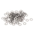 thumbnail image 1 of Unique Bargains M4 Rondelles de Verrouillage Étoile Externes en Acier Inoxydable 304 100 Pcs, 1 of 1
