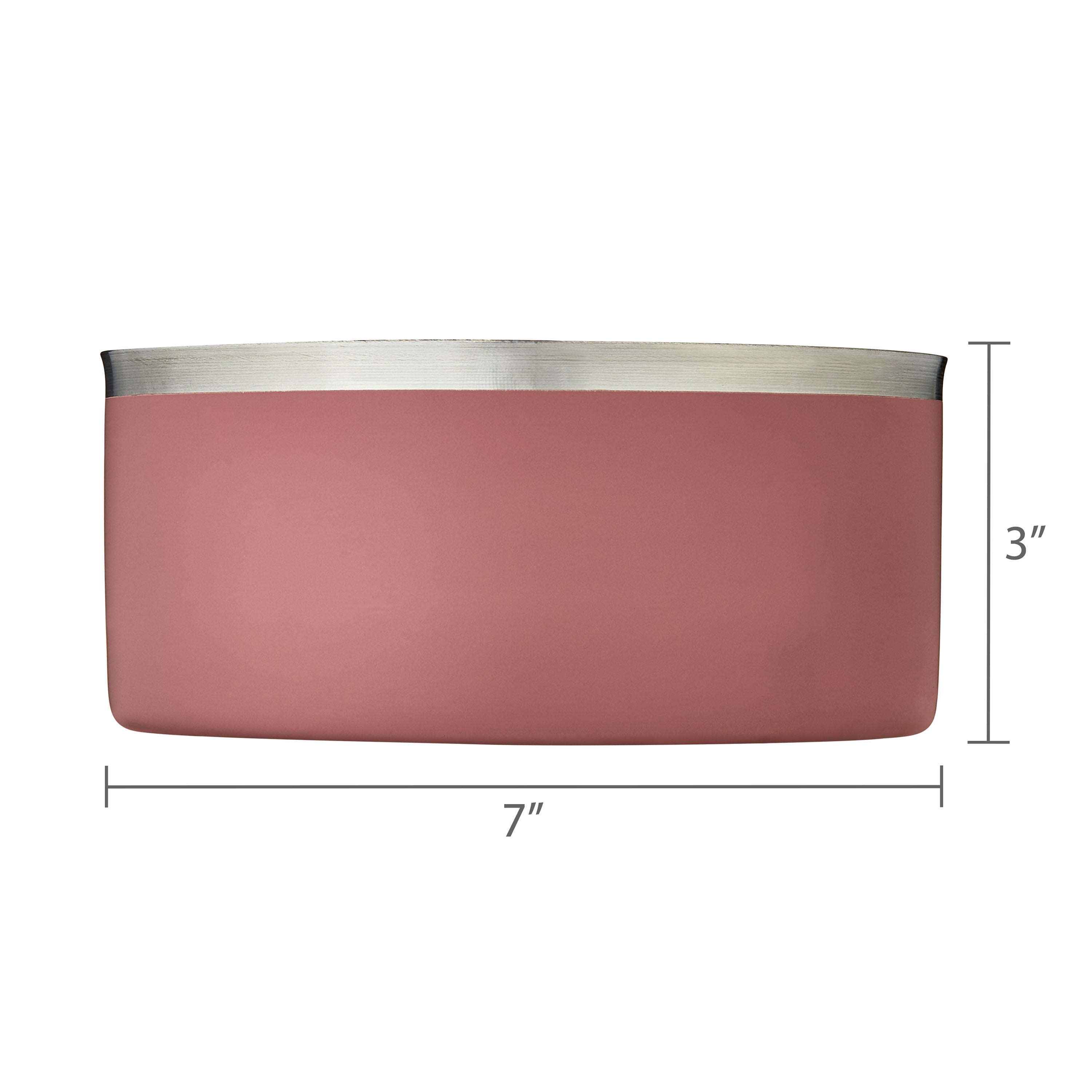 Vibrant Life Medium Stainless Steel Double Wall Dog Bowl, Pink