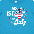 thumbnail image 4 of Inktastic My 1st 4th of July with Striped Stars Boys or Girls Baby T-Shirt, 4 of 5
