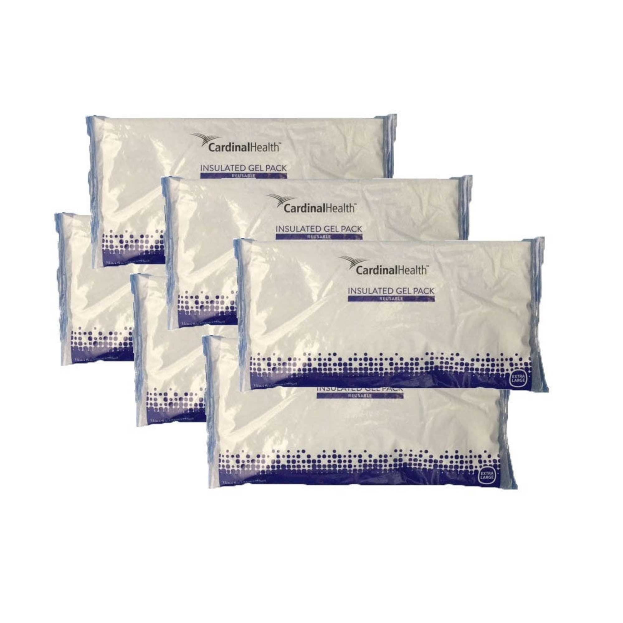 Cardinal Health Insulated Reusable Hot/Cold Gel Packs, Jumbo, 7-1/2" x 15", Case of 6