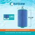 thumbnail image 3 of Hurricane 4 Pack HF-MAS09-01M Elite Aseptic Spa Filter Cartridge Replacement, 3 of 9