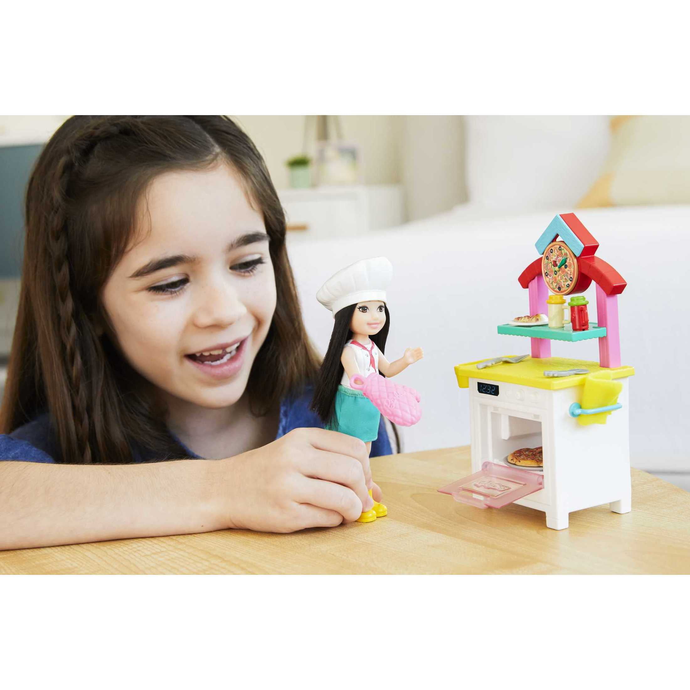 Barbie Chelsea Can Be Brunette Doll & Pizza Chef Playset
