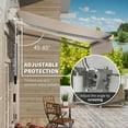 thumbnail image 4 of Patio Shades Outsunny 8' x 7' Patio Retractable Awning, Manual Exterior Sun Shade Deck Window Cover, Beige,Garden Umbrellas, 4 of 9