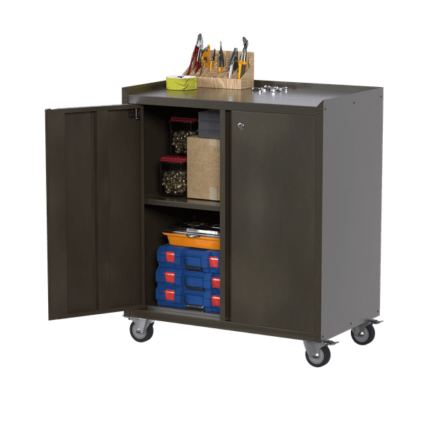 JAORD Vintage Mobile Metal Tool Chest with Steel Garage with