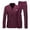 Wine, variant on uikmnh Two Piece Outfits Solid Color Male Autumn and Winter Suit Lapel Collar Long Sleeve Multi Pocket Suit Jacket and Trousers Size:3XL