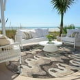 thumbnail image 6 of Addison Rugs Chantille Indoor/Outdoor Transitional Waves Taupe Washable Round Rug, 8' x 8', 6 of 6