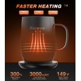 thumbnail image 2 of Taza de café autocalentable Kepwam 470 ml con control inteligente de temperatura, 2 of 7