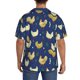 thumbnail image 3 of Balery Funny Chicken Camisa Casual de Manga Corta con Botones para Hombre, Texturizada, Estilo Cubano, para Playa, Verano-XX-Large, 3 of 5
