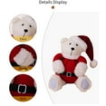 thumbnail image 6 of Fufafayo under $5 Christmas Stuffed Animal White Santa Bear Plush Stuff Toy, Holiday Animals Bears with Red Hat, Gift Toys, 5.51x3.15 Inches, 6 of 7