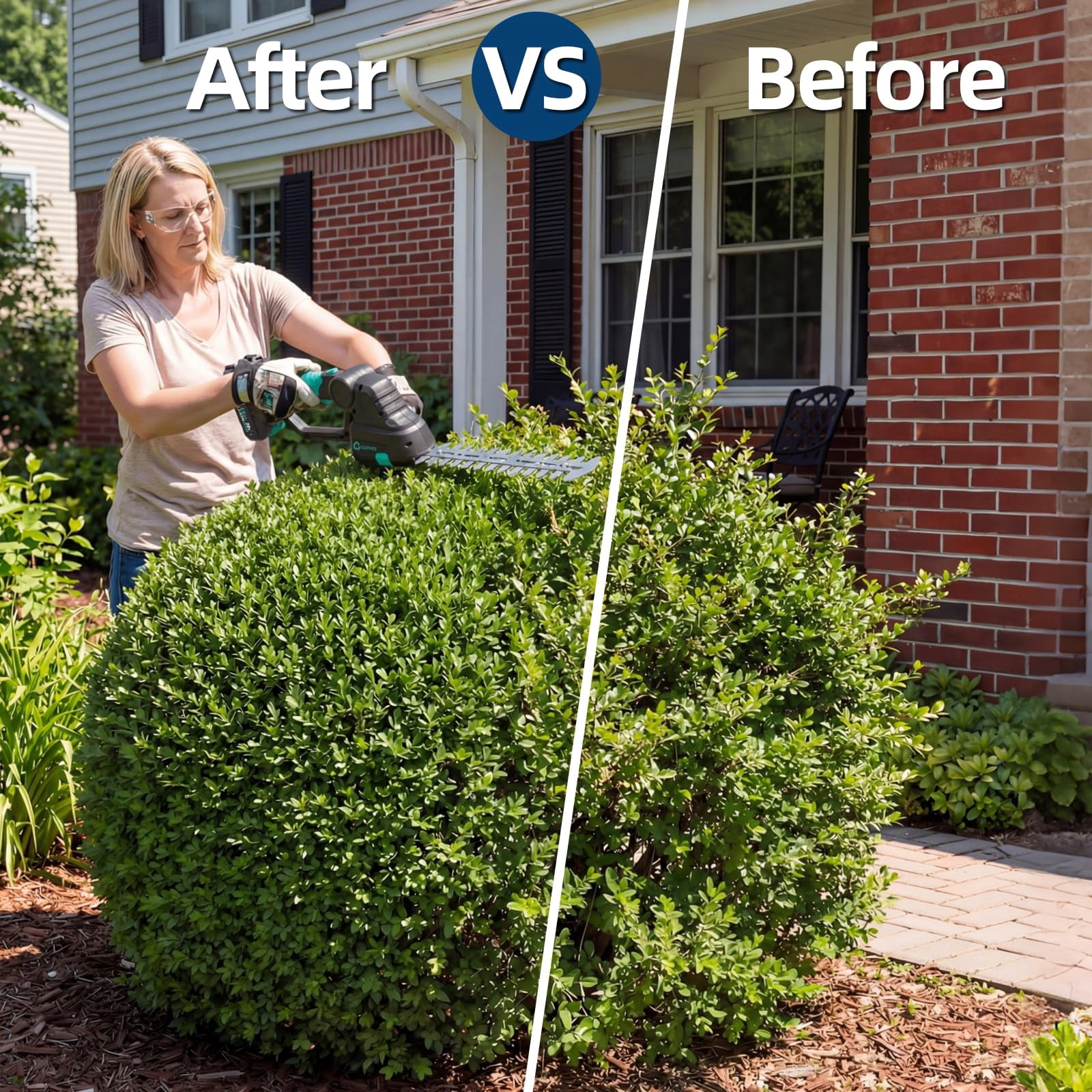 2-in-1 Wireless Grass Shear & Shrubbery Trimmer – 20V Handheld Electric Hedge Shears, 2×2.0Ah Batteries, Type-C Charging – Perfect for Lawn & Garden Maintenance