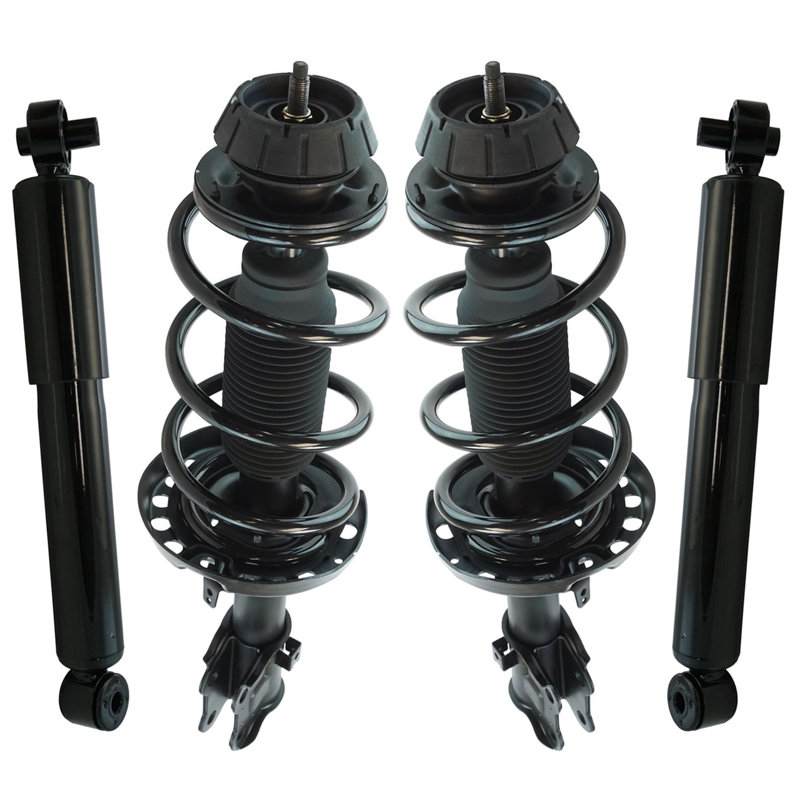 TRQ Front and Rear Complete Strut Assembly & Shock Absorber Kit Complete Strut & Coil Spring Assembly Fits Select 2010-2013 Kia Soul