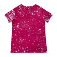 thumbnail image 4 of Fiudx Ofertas Relámpago Camiseta Estampada a La Moda para Mujer, Blusa de Manga Corta, Tops Informales con Cuello Redondo, 4 of 4