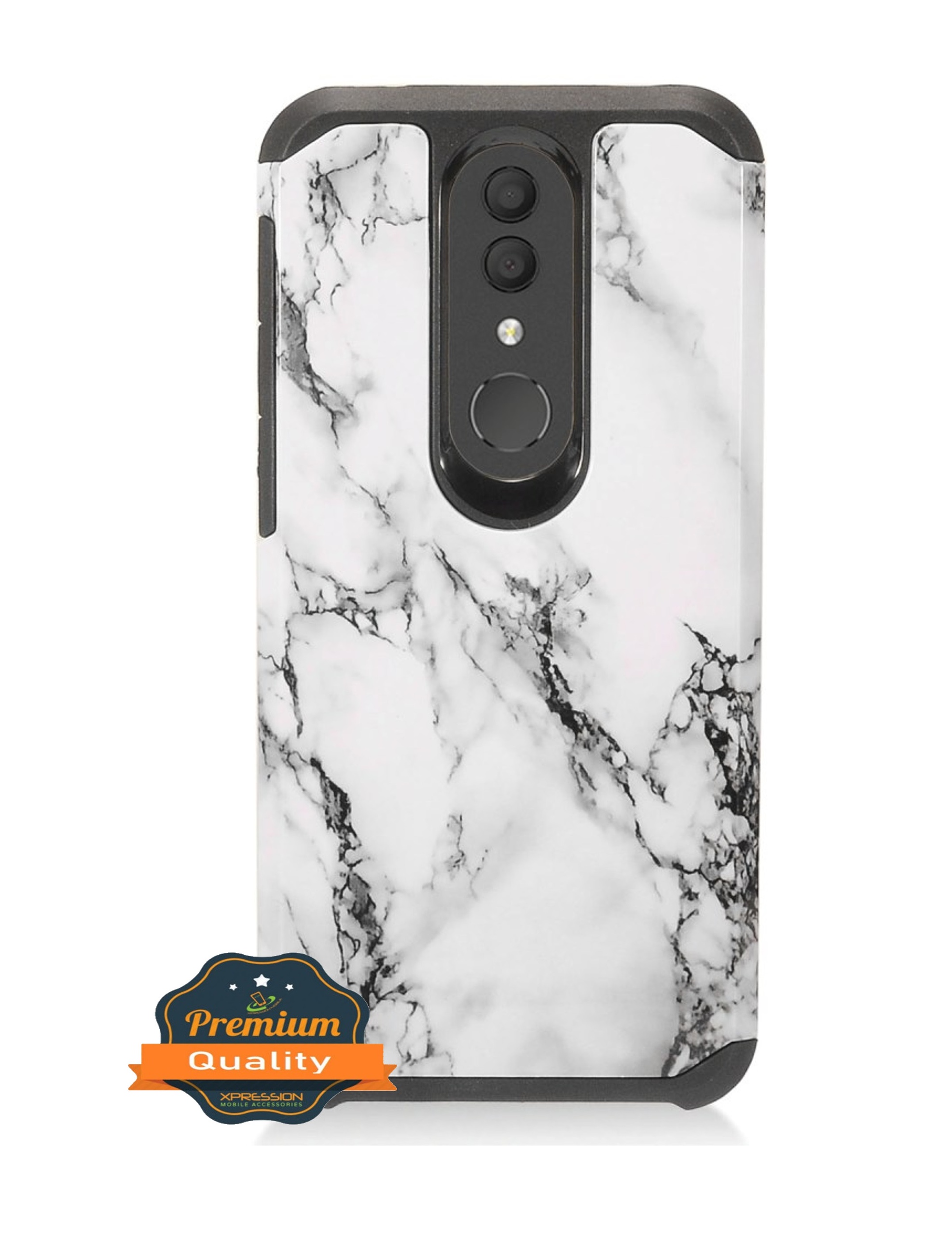 Case for Samsung Galaxy A32 5G Stylish Design Floral Armor Dual Layer Hard Shockproof TPU Hybrid Protection Slim Cover for Galaxy A32 5G by Xcell - Marble White - image 4 of 9