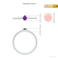 thumbnail image 5 of ANGARA Natural 0.14 Ct. Amethyst Solitaire Stackable Ring in 14K White Gold for Women (Ring Size: 3), 5 of 10