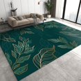 thumbnail image 2 of Minimalist Area Rug Gold Line Leaf Large Rugs Indoor Non Slip Washable Carpet Room Sofa Living Bedroom Home Decor Floor Mats 5x8 Non-slip Soft Living Room Modern Durable Indoor, 2 of 5