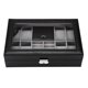 thumbnail image 2 of Joyero Negro Multifuncional Ver Caja De Organizador Caja De Almacenamiento Para Hombres Reloj Caja De For Y Mujeres(8 Ranuras + 2 Rejillas) Amonsee NO, 2 of 5