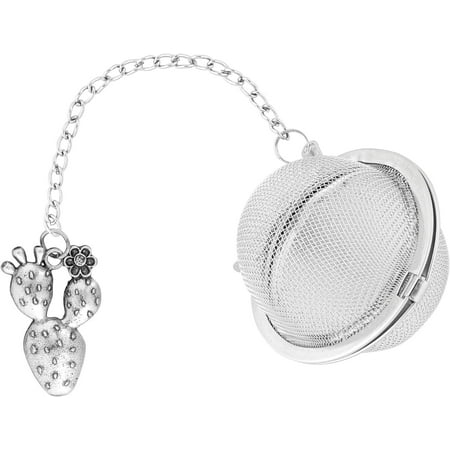 

ware 18/8 Stainless Steel 2 Inch Mesh Tea Infuser/Tea Interval Diffuser Infuser With Zinc Alloy Prickly Pear Charm