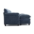 thumbnail image 6 of Ktaxon 157" W Sectional Sofa U Shaped Couch with Double Chaise Chenille Sleeper Set with 4 Oversized Seats Gray-Blue, 6 of 8